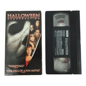 Halloween Resurrection VHS Tape Busta Rhymes Jamie Lee Curtis Brad Loree